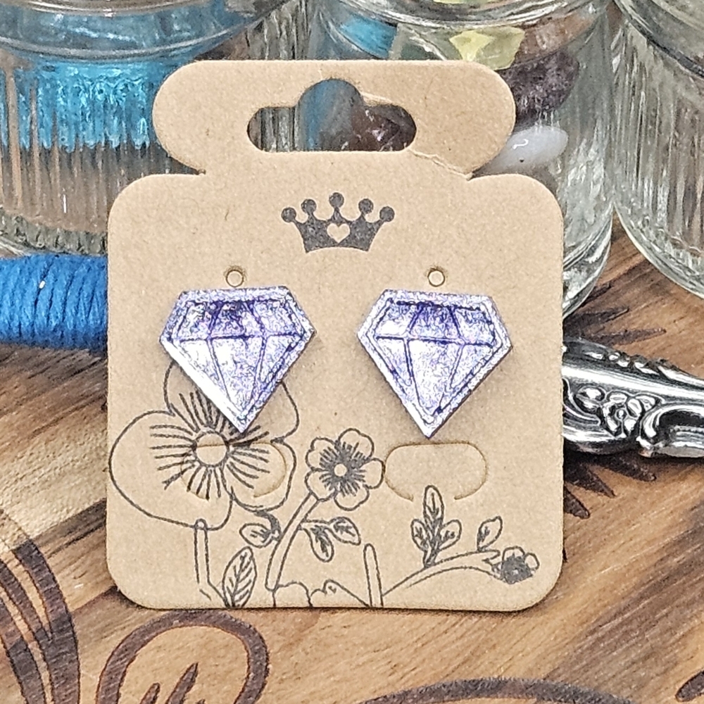 #127 - Handmade Purple Gemstone Earrings